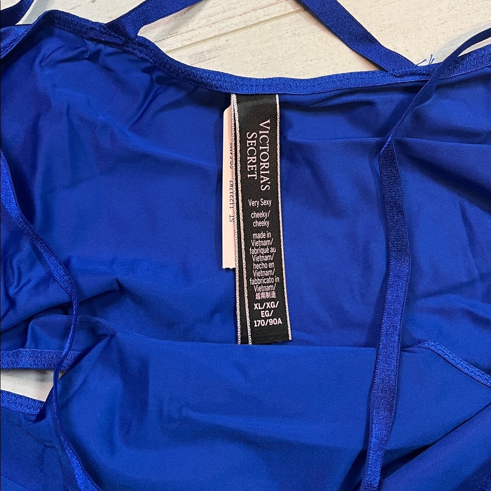 Victoria's Secret Very Sexy Blue Strappy Cheeky Panties Size XL - Picture 5 of 10